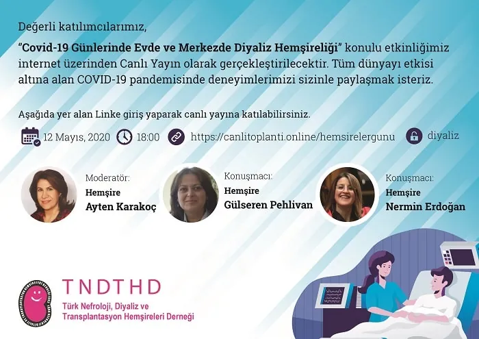 Canlı Yayın: Covid-19 Günlerinde Evde Ve Merkezde Diyaliz Hemşireliği