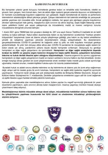Ücret İyi̇leşTi̇rme Hakkinda Basin AçIklamasi