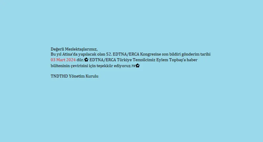 Edtna/Erca Kongresi̇