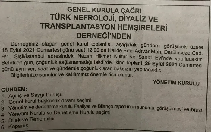 Genel Kurula Çağrı