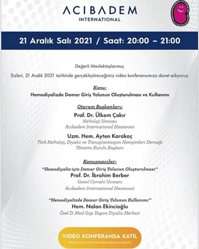 Hemodiyalizde Damar Giriş Yolunun Oluşturulması Ve Kullanımı